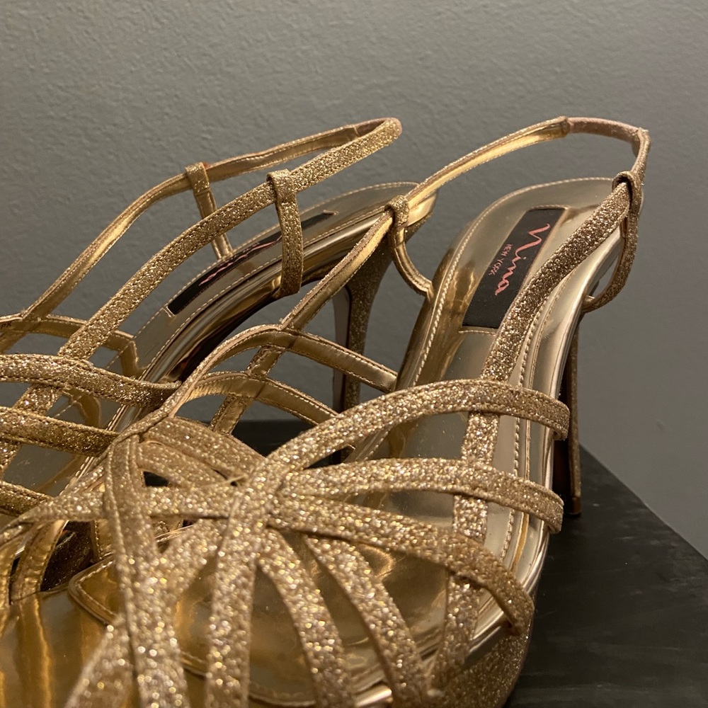 Nina Fonda-YG Platino Baby Gold Heels